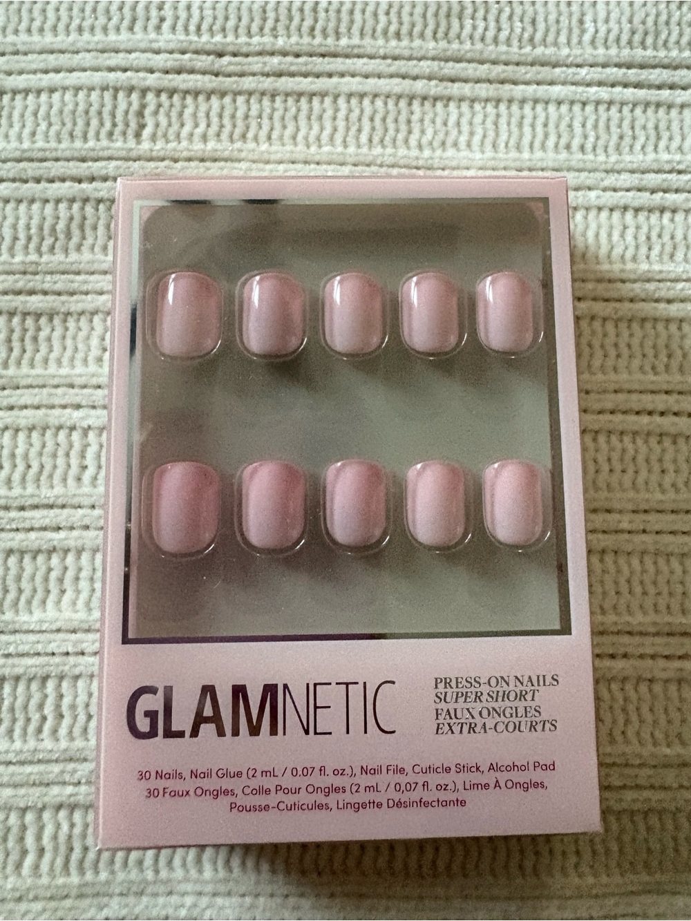 Glamnetic Pink Press-On Nails - Super Short Sugar BB